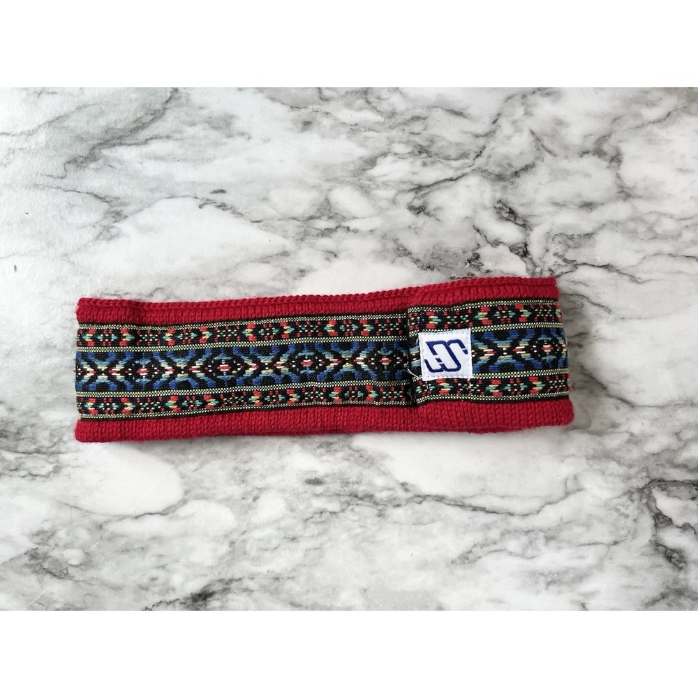 Murray Merkley Vtg Wool Headband Southwest Print Made In Canada